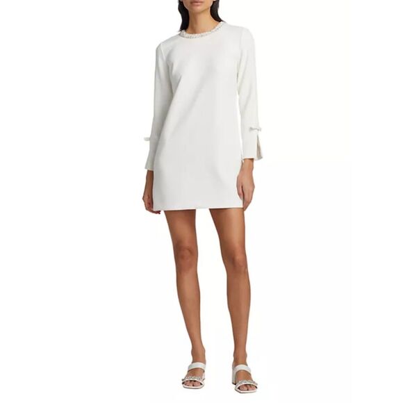 Sachin & Babi Women's Ivory White Parker Beaded Shift Dress Size 10 - Picture 1 of 8